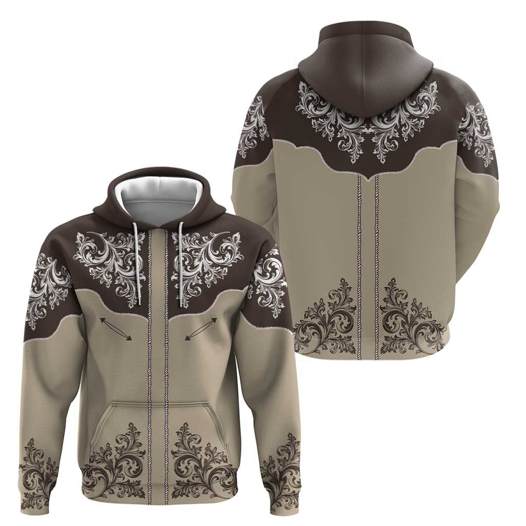 Vintage Western Cowboy Hoodie Brown Version LT18
