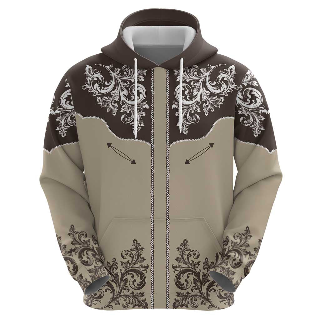 Vintage Western Cowboy Hoodie Brown Version LT18