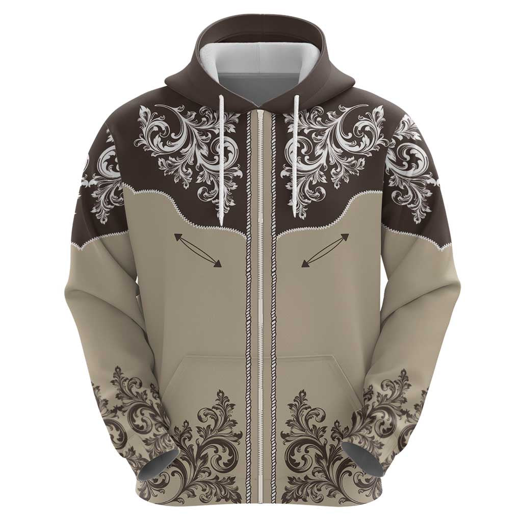 Vintage Western Cowboy Hoodie Brown Version LT18