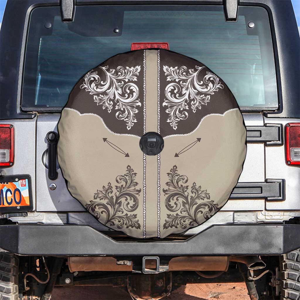 Vintage Western Cowboy Spare Tire Cover Brown Version LT18