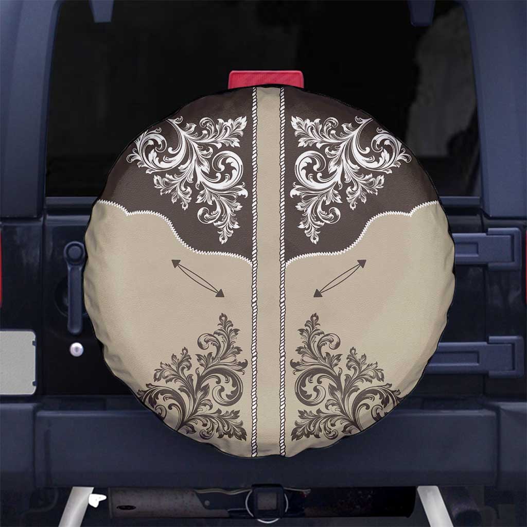 Vintage Western Cowboy Spare Tire Cover Brown Version LT18