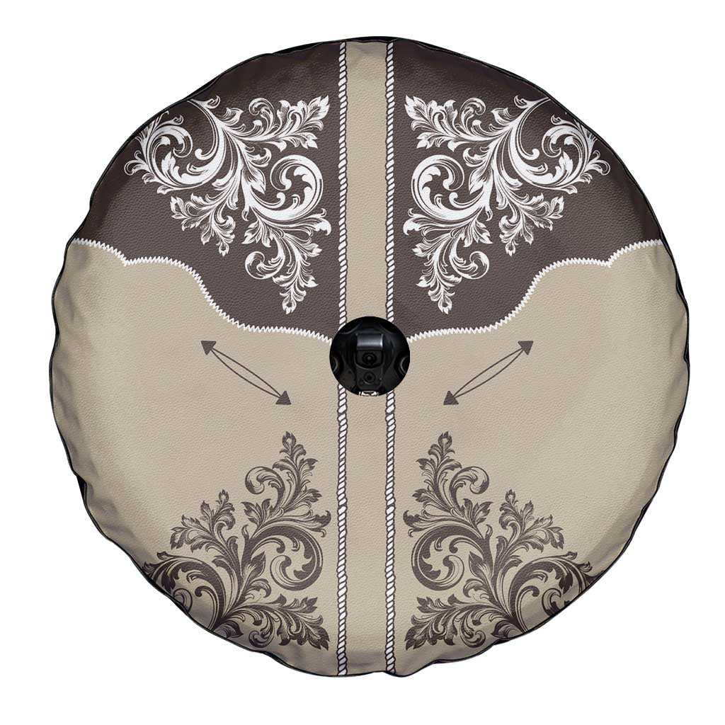 Vintage Western Cowboy Spare Tire Cover Brown Version LT18