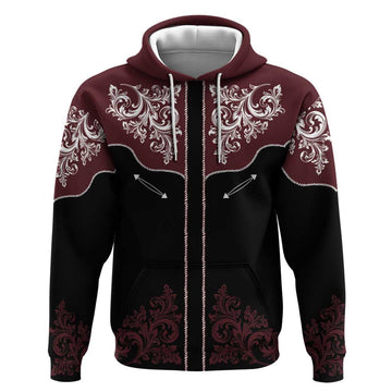Vintage Western Cowboy Hoodie Black Version LT18