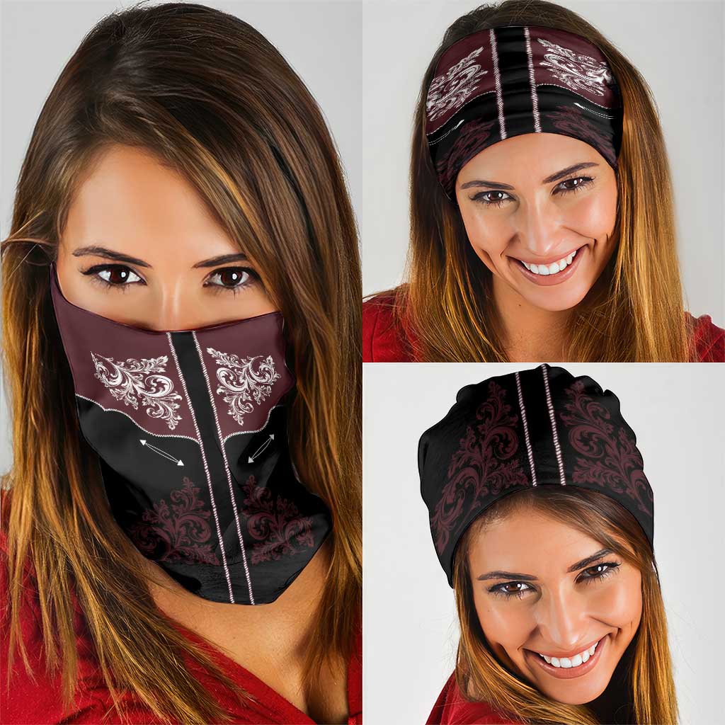 Vintage Western Cowboy Neck Gaiter Black Version LT18