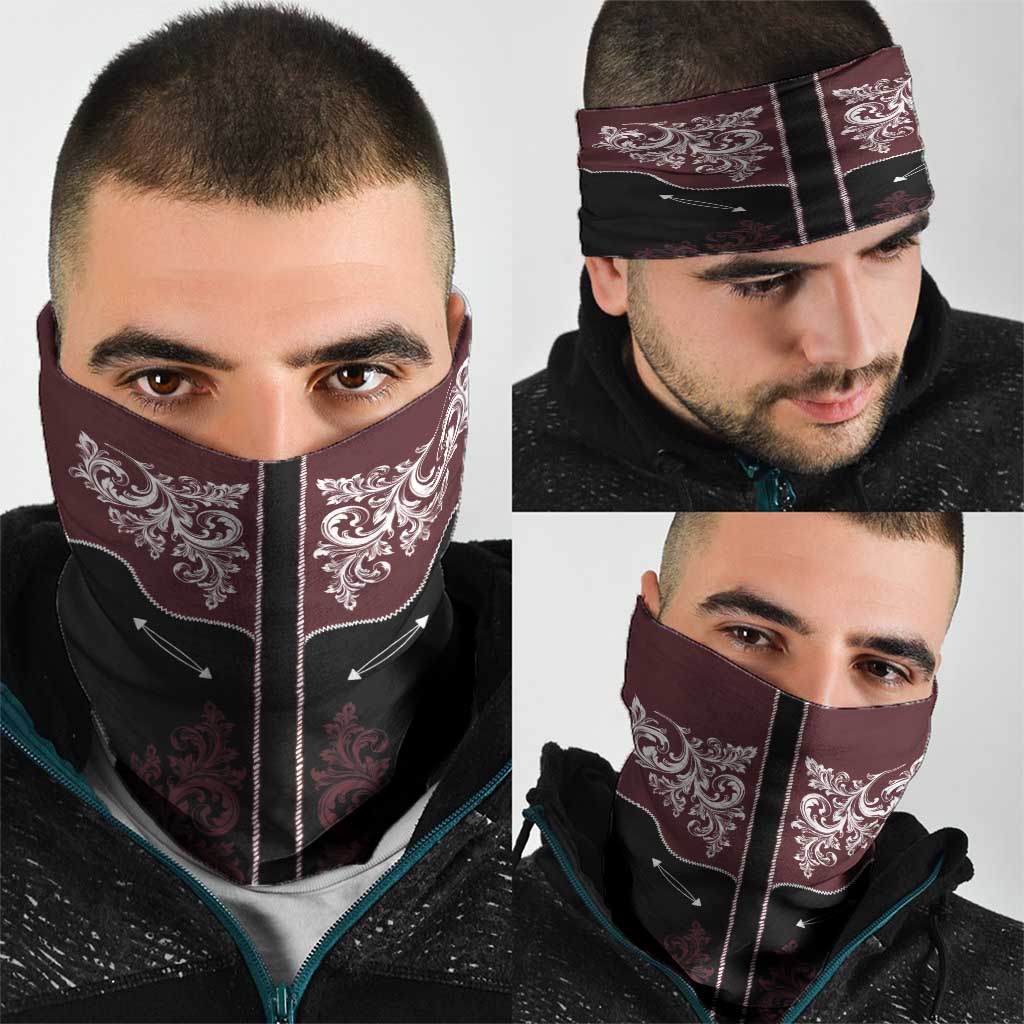 Vintage Western Cowboy Neck Gaiter Black Version LT18