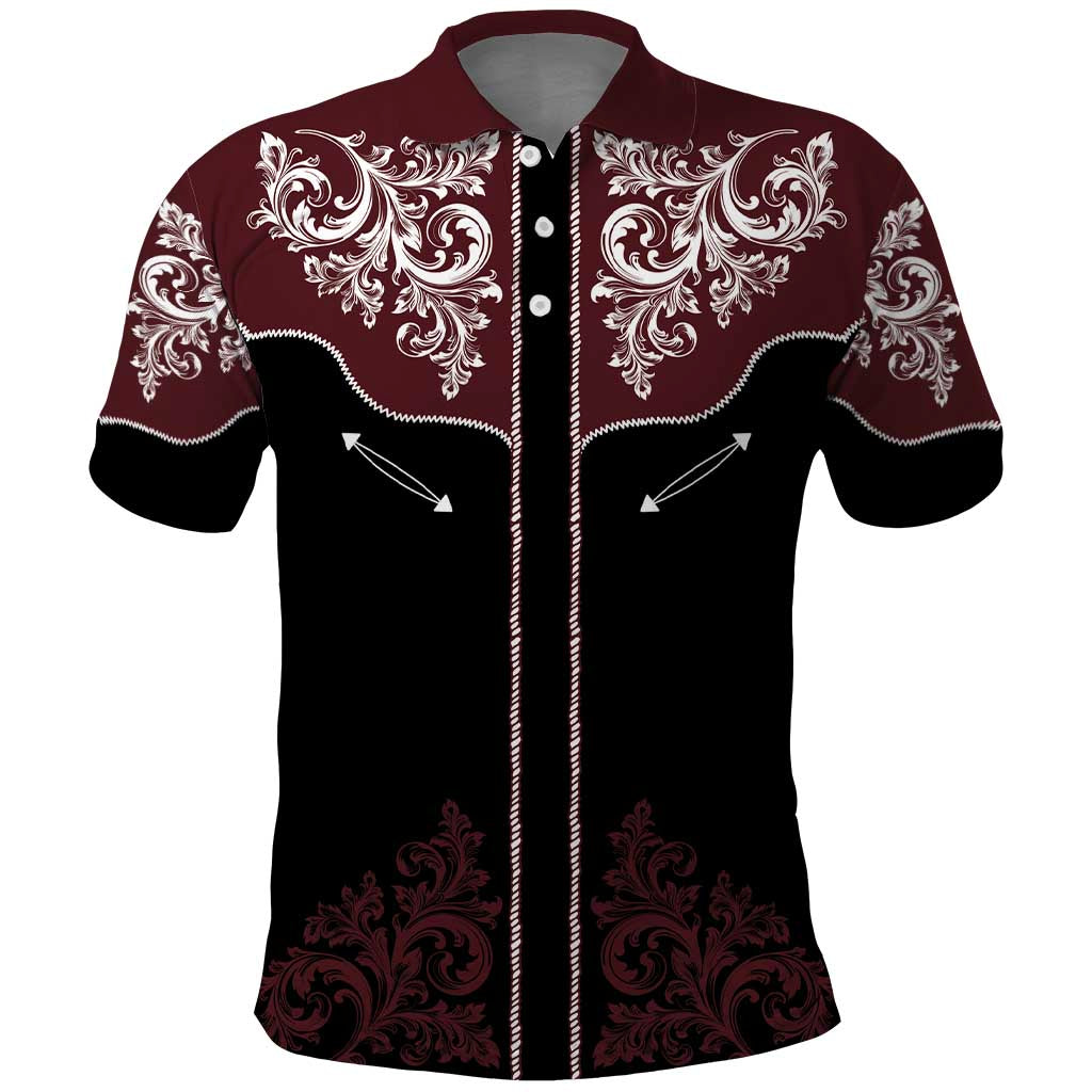 Vintage Western Cowboy Polo Shirt Black Version LT18
