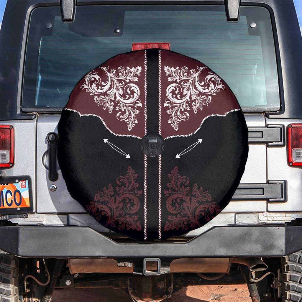 Vintage Western Cowboy Spare Tire Cover Black Version LT18