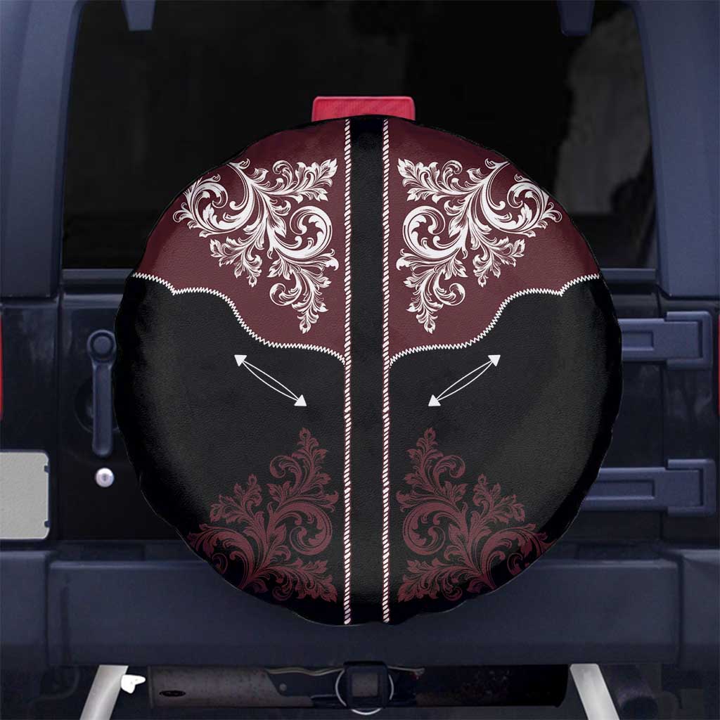 Vintage Western Cowboy Spare Tire Cover Black Version LT18