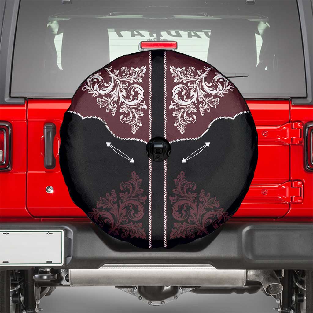 Vintage Western Cowboy Spare Tire Cover Black Version LT18
