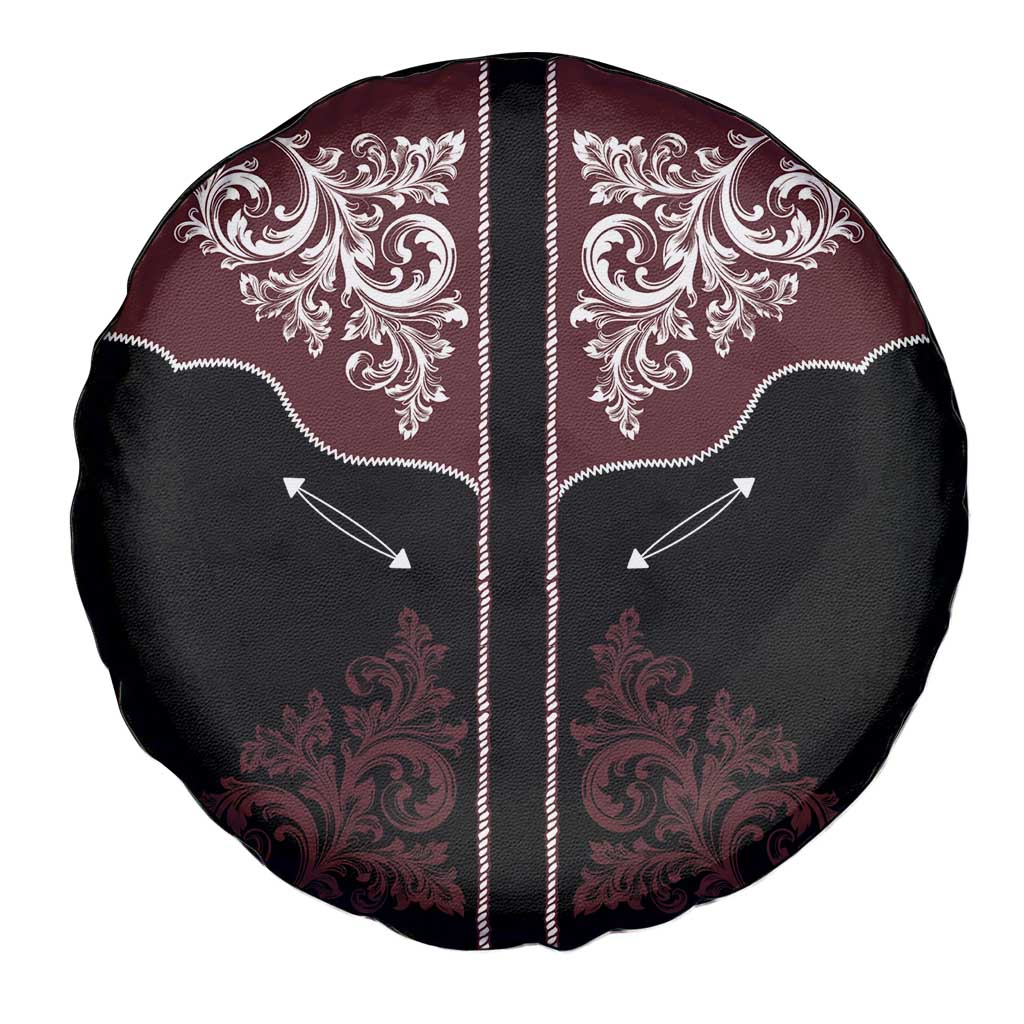 Vintage Western Cowboy Spare Tire Cover Black Version LT18