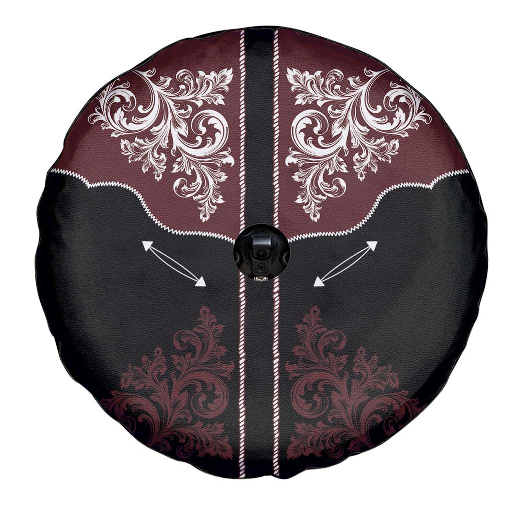 Vintage Western Cowboy Spare Tire Cover Black Version LT18