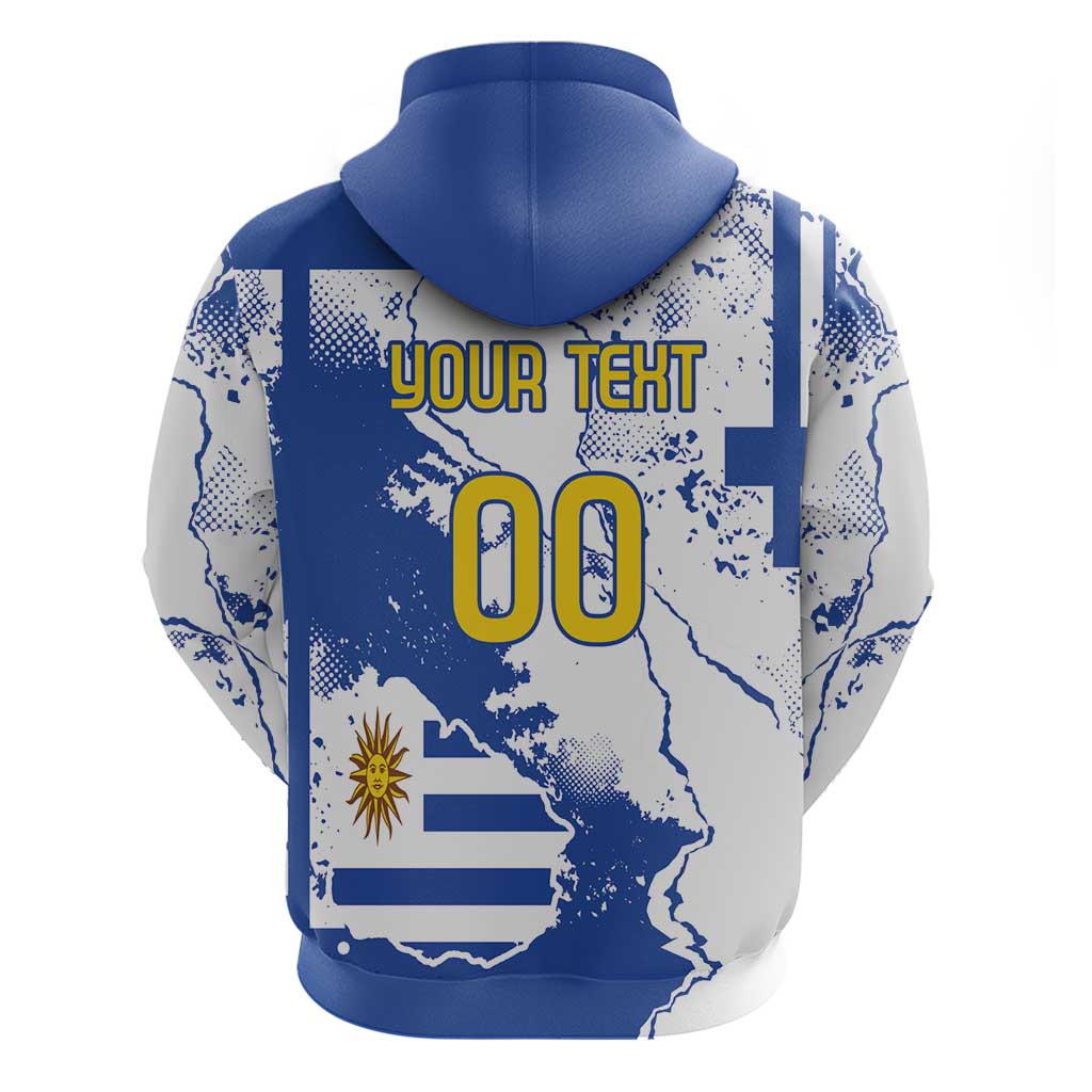 Custom Uruguay Independence Day Hoodie Sol de Mayo With Grunge Urban LT18