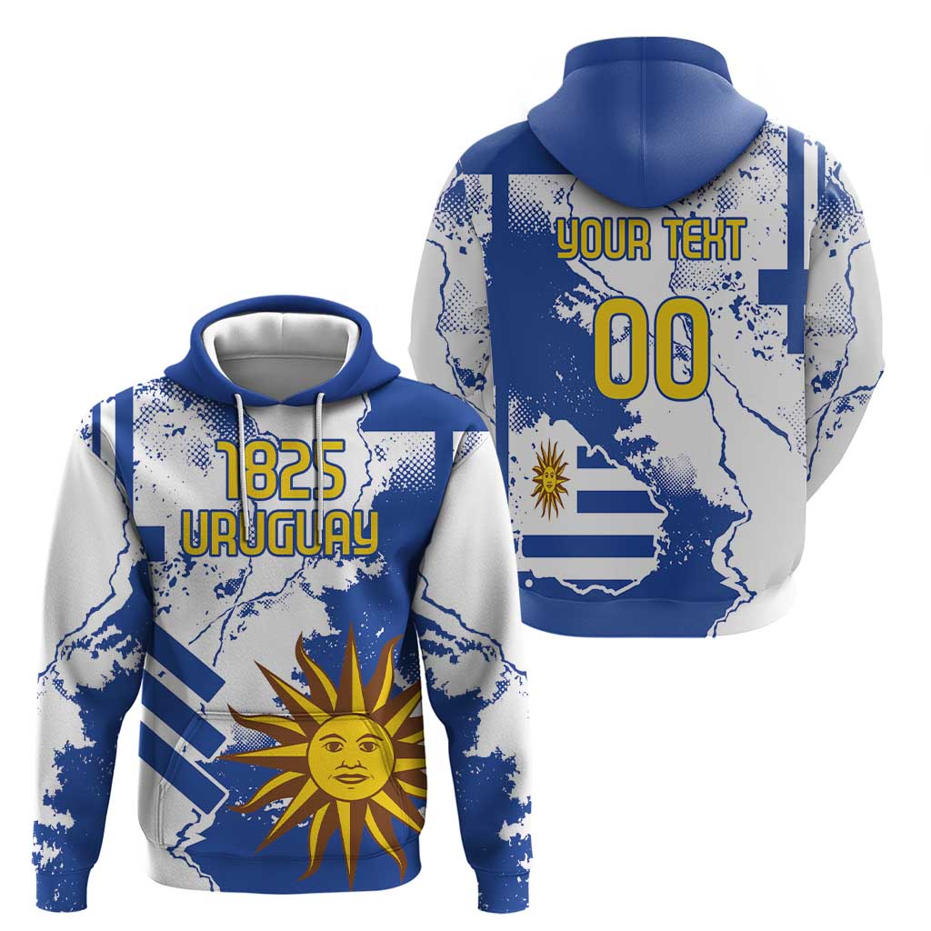 Custom Uruguay Independence Day Hoodie Sol de Mayo With Grunge Urban LT18