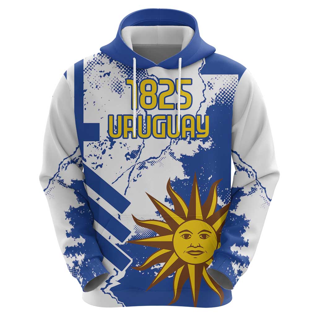 Custom Uruguay Independence Day Hoodie Sol de Mayo With Grunge Urban LT18
