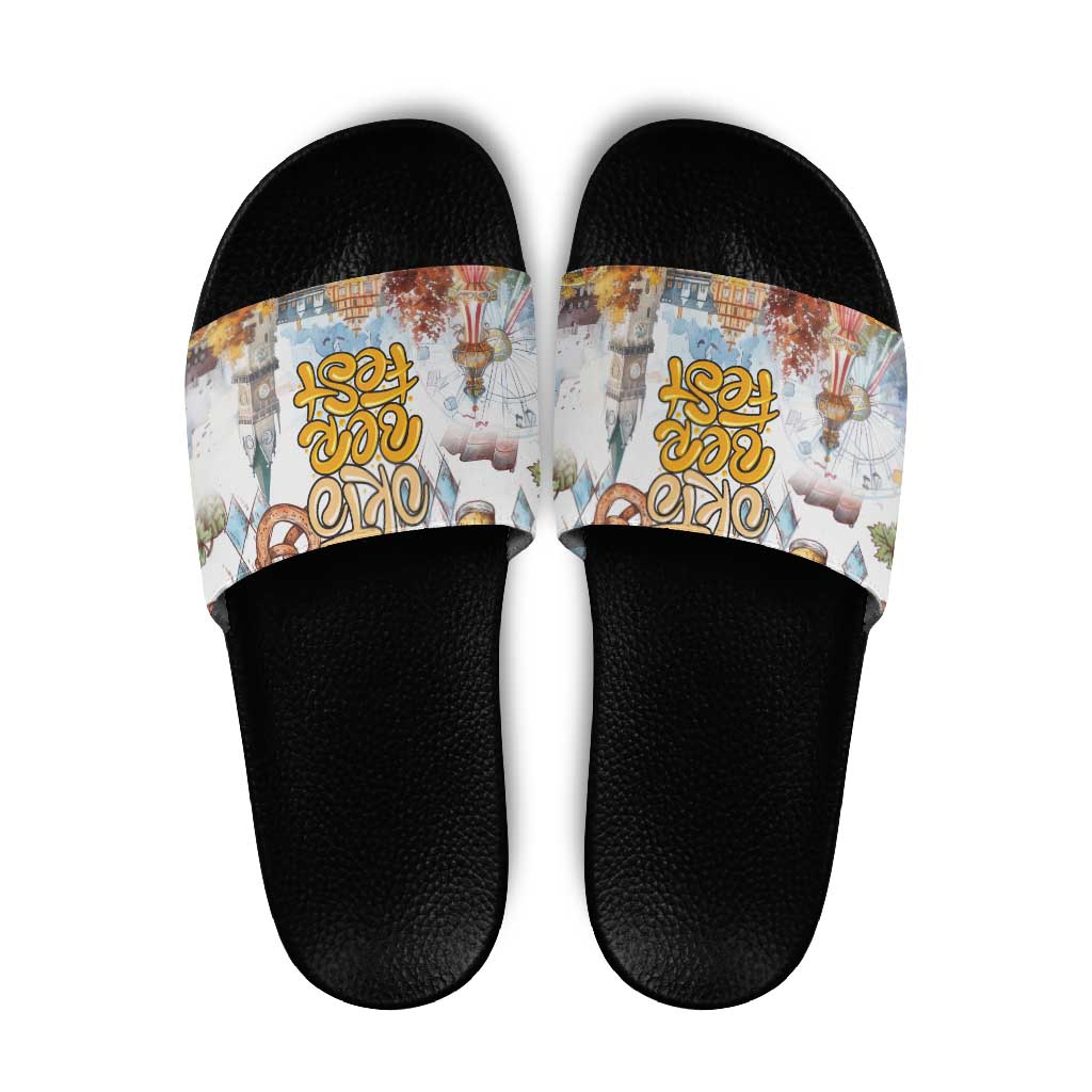 German Oktoberfest Beer Slide Sandals Heritage Beer Riesenrad Joy LT18