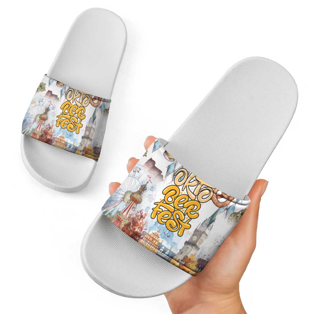German Oktoberfest Beer Slide Sandals Heritage Beer Riesenrad Joy LT18