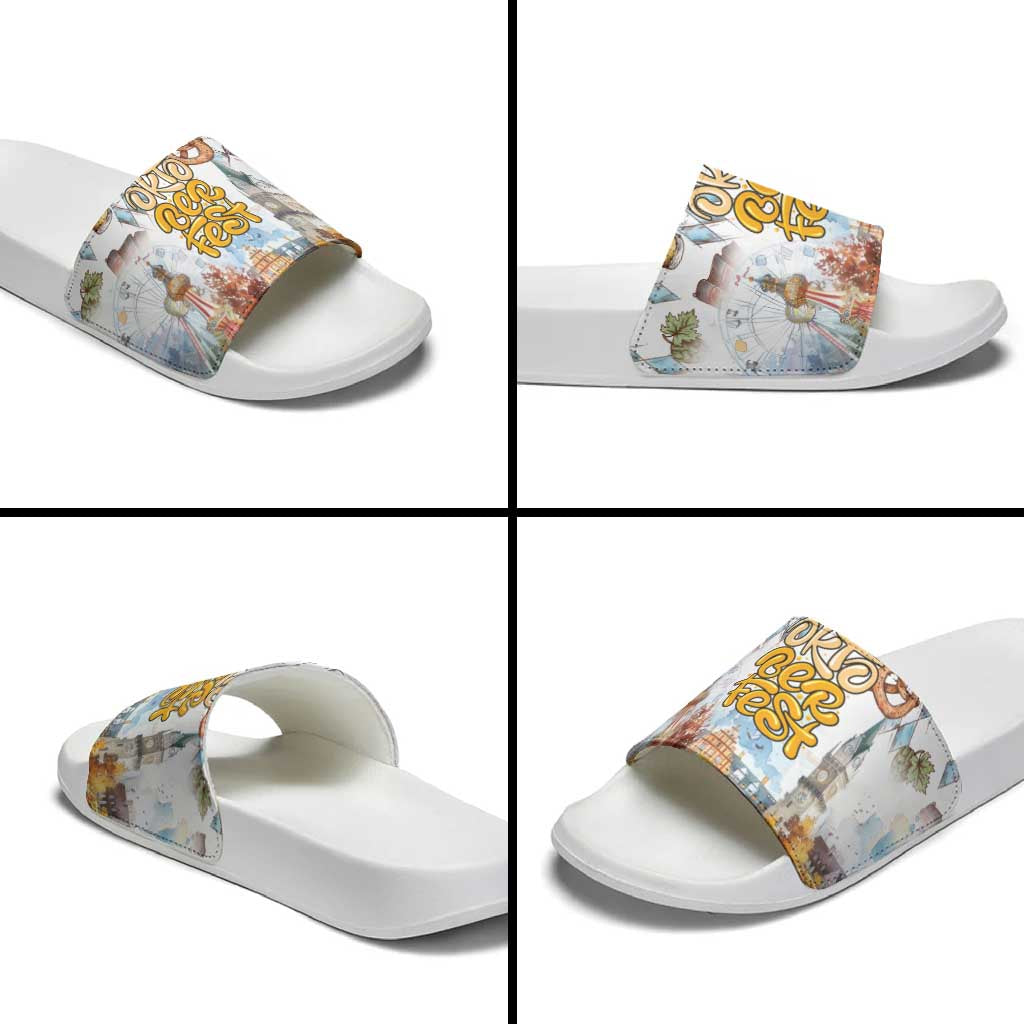 German Oktoberfest Beer Slide Sandals Heritage Beer Riesenrad Joy LT18