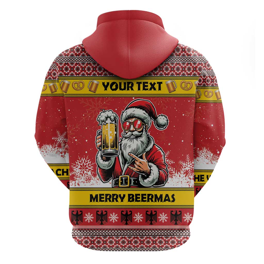 Personalized Germany Christmas Hoodie Santa Claus Merry Beermas LT18