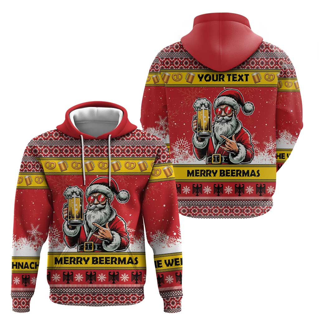 Personalized Germany Christmas Hoodie Santa Claus Merry Beermas LT18