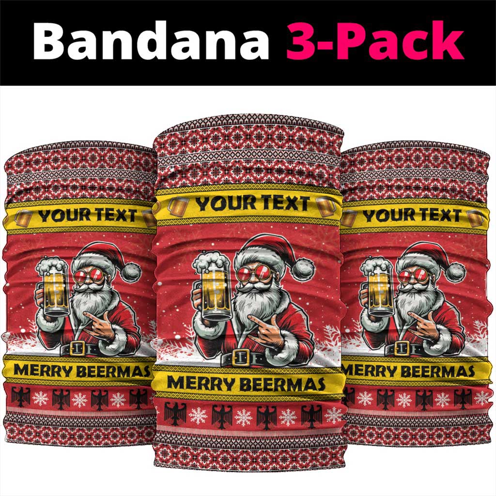 Personalized Germany Christmas Neck Gaiter Santa Claus Merry Beermas LT18