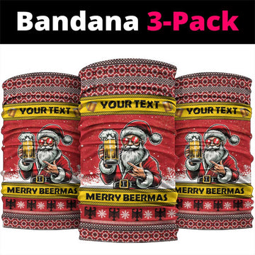 Personalized Germany Christmas Neck Gaiter Santa Claus Merry Beermas LT18