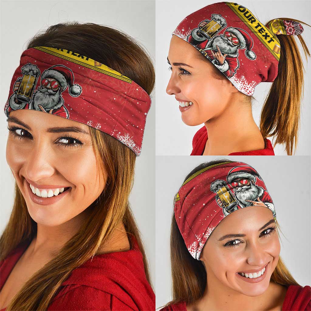 Personalized Germany Christmas Neck Gaiter Santa Claus Merry Beermas LT18