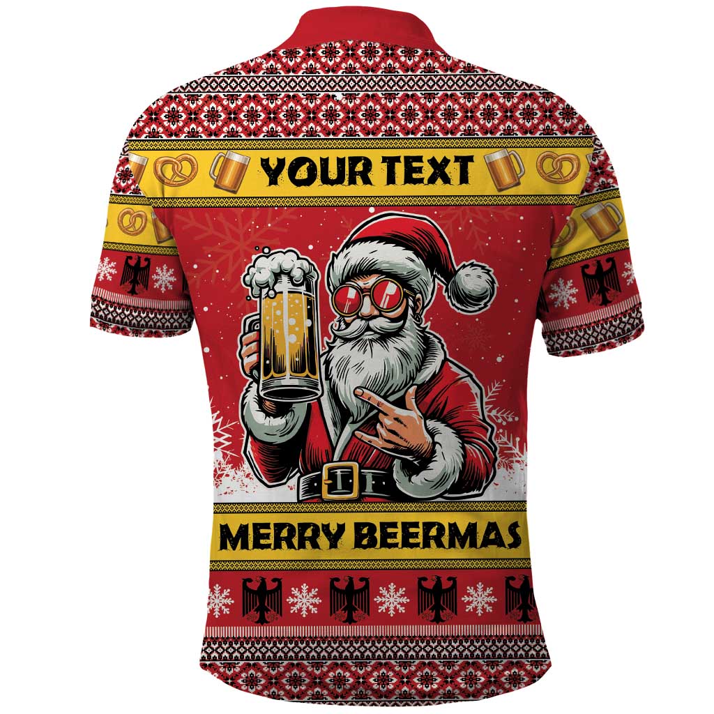 Personalized Germany Christmas Polo Shirt Santa Claus Merry Beermas LT18