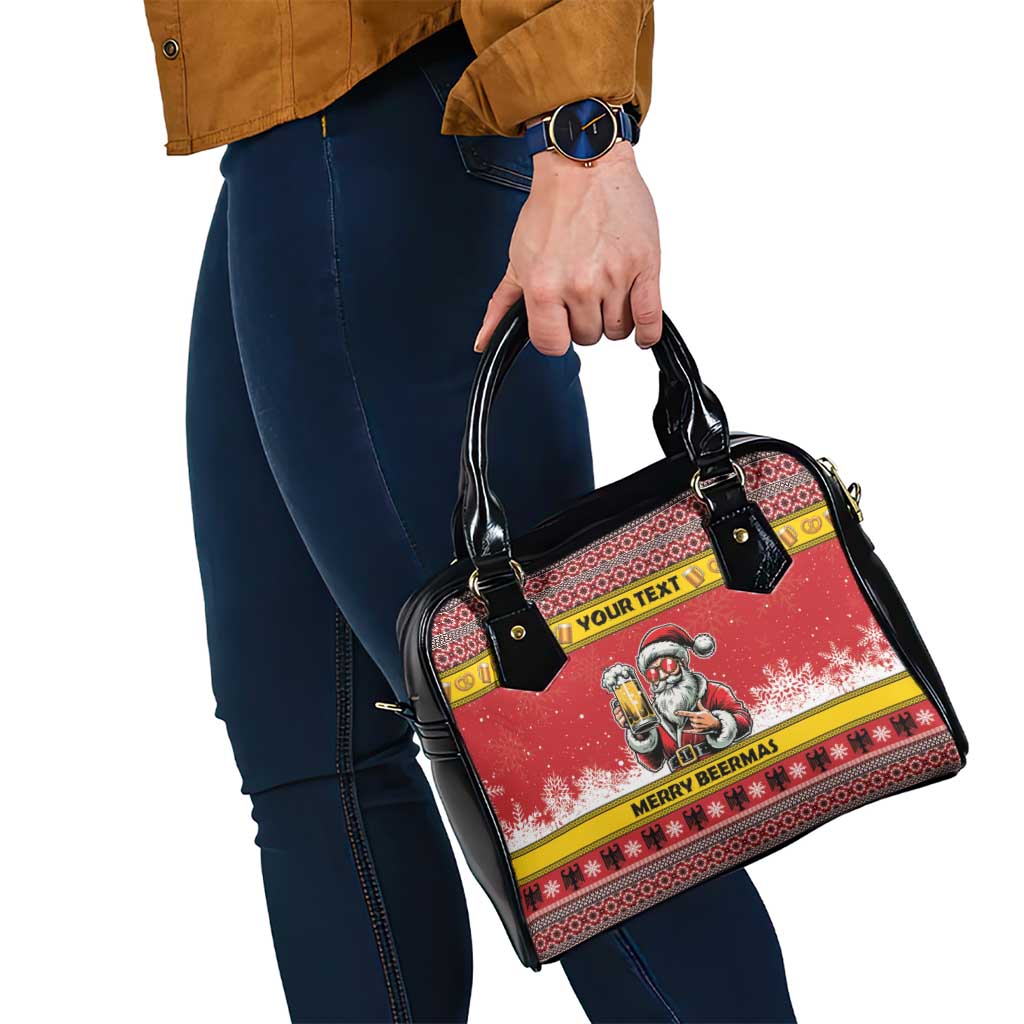 Personalized Germany Christmas Shoulder Handbag Santa Claus Merry Beermas LT18
