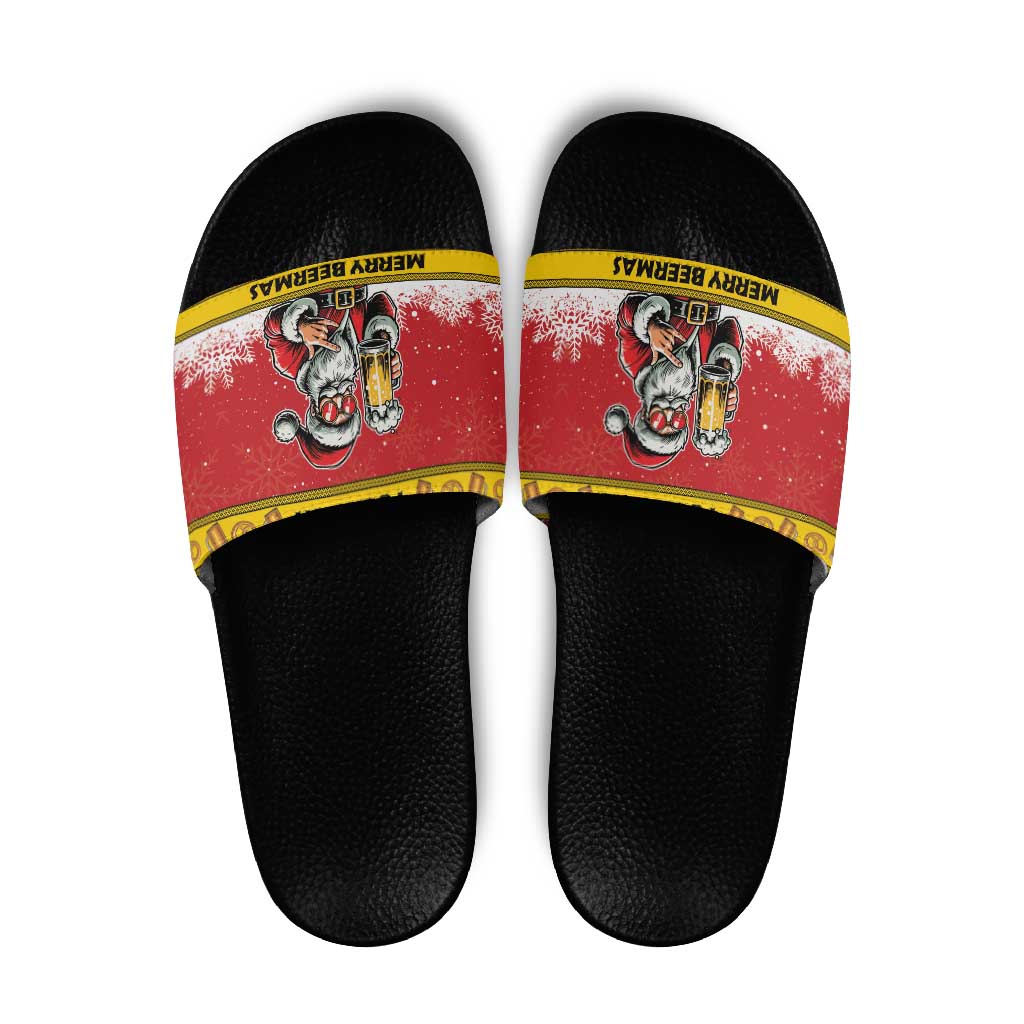 Personalized Germany Christmas Slide Sandals Santa Claus Merry Beermas LT18