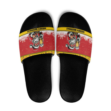 Personalized Germany Christmas Slide Sandals Santa Claus Merry Beermas LT18