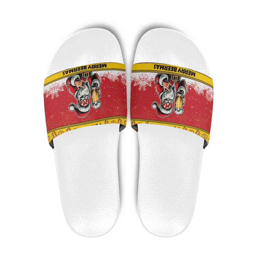 Personalized Germany Christmas Slide Sandals Santa Claus Merry Beermas LT18