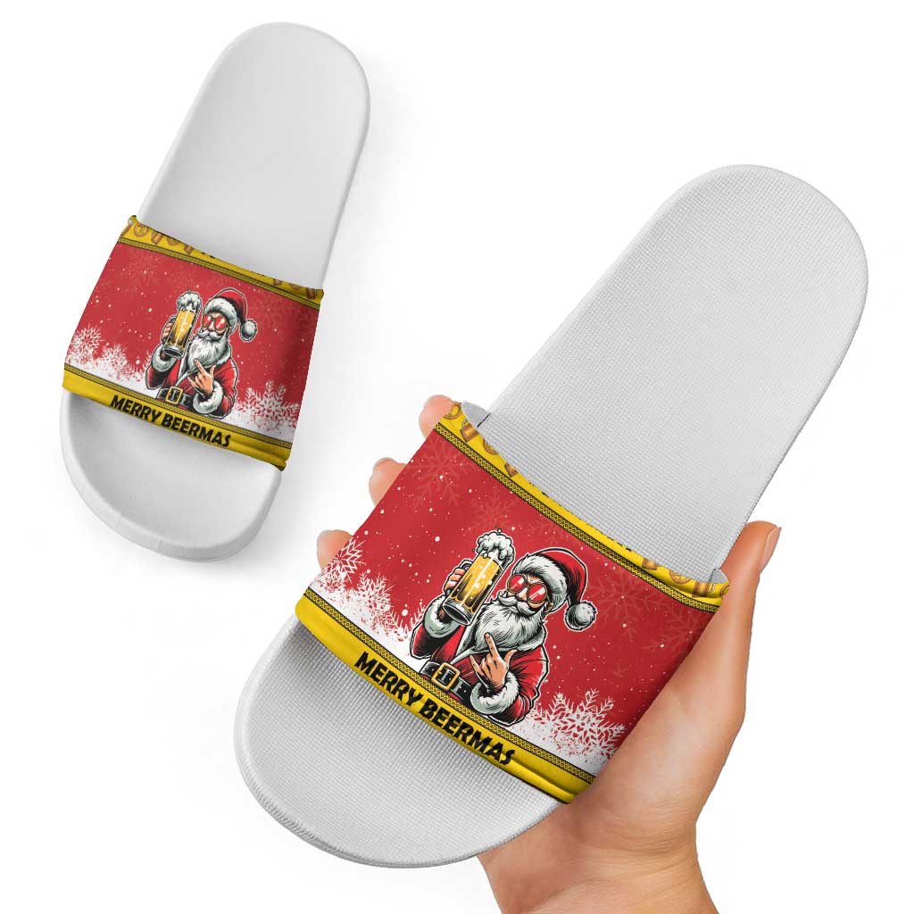 Personalized Germany Christmas Slide Sandals Santa Claus Merry Beermas LT18
