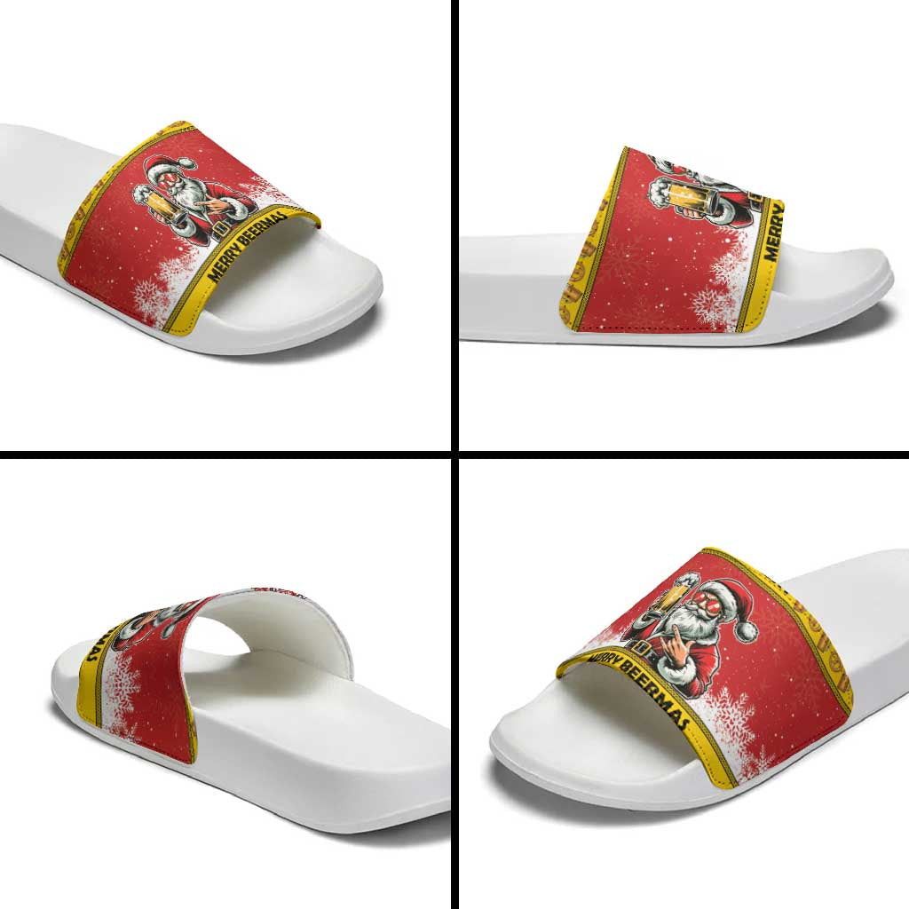 Personalized Germany Christmas Slide Sandals Santa Claus Merry Beermas LT18