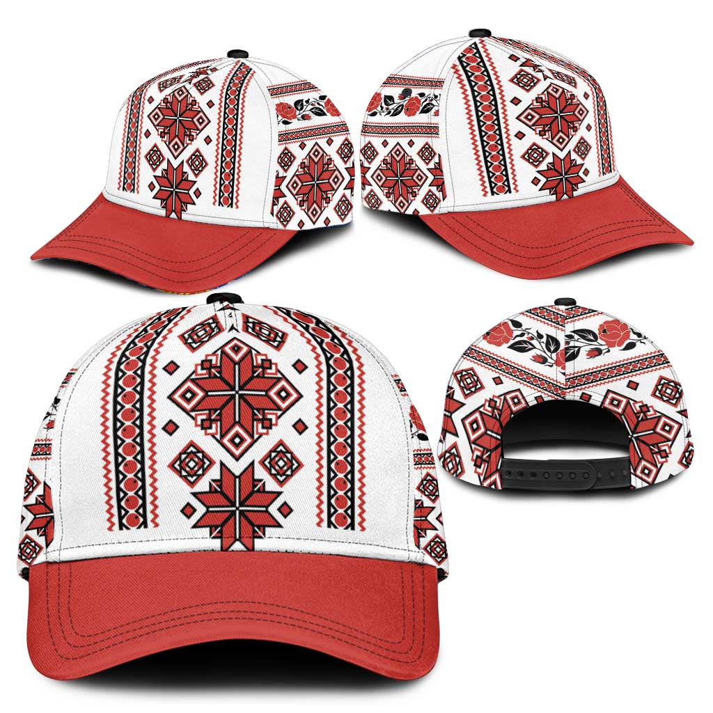 Ukraine Unity Day Classic Cap The Trident With Folk Pattern LT18