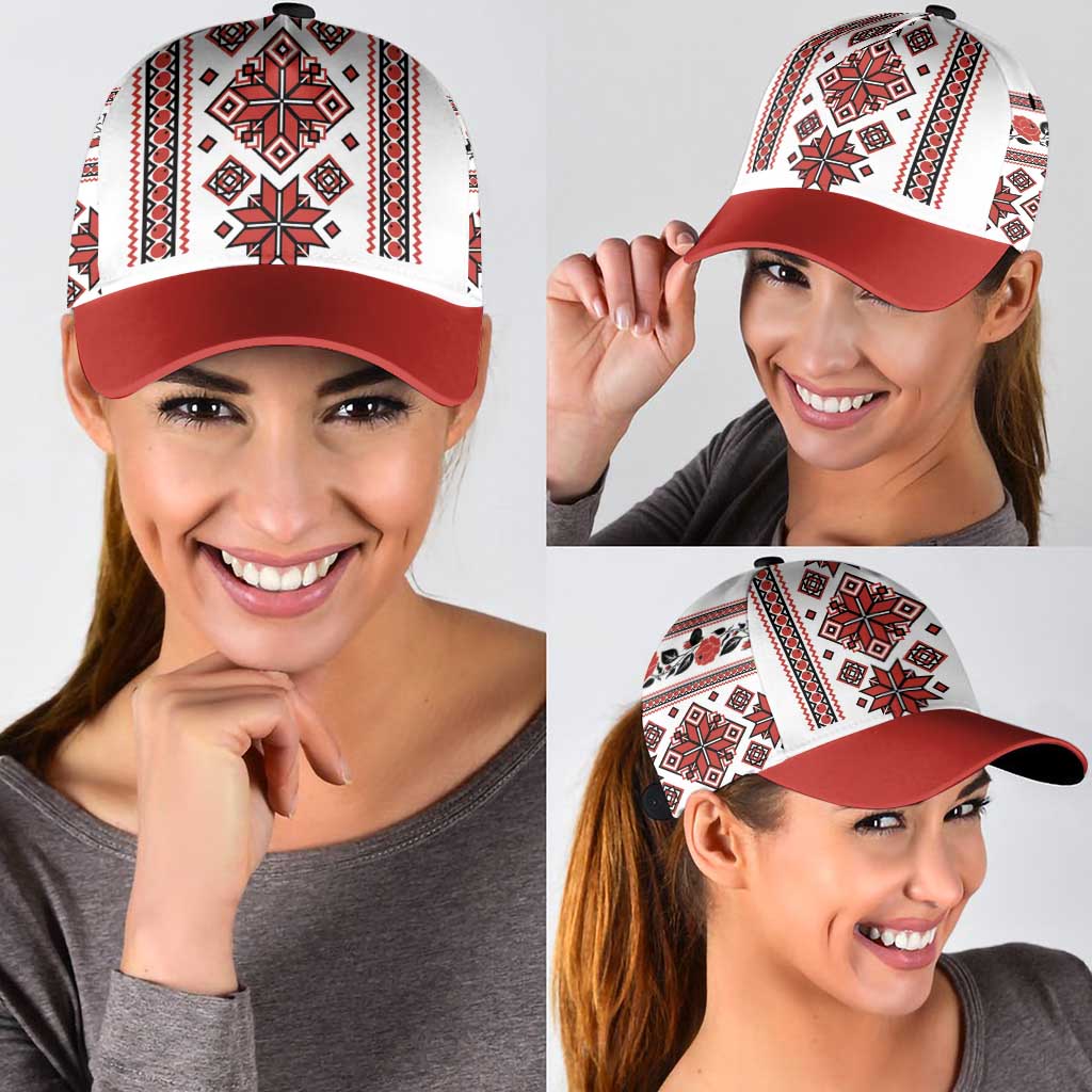 Ukraine Unity Day Classic Cap The Trident With Folk Pattern LT18