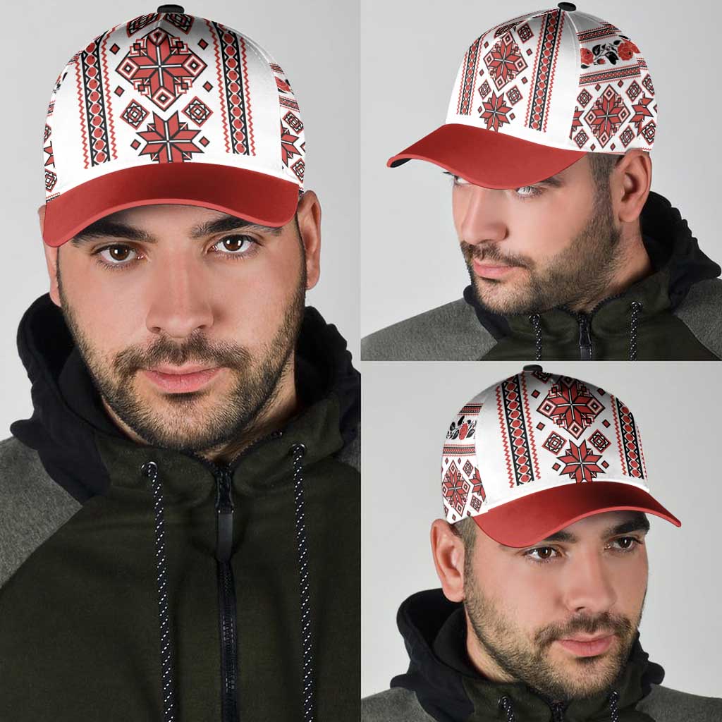 Ukraine Unity Day Classic Cap The Trident With Folk Pattern LT18