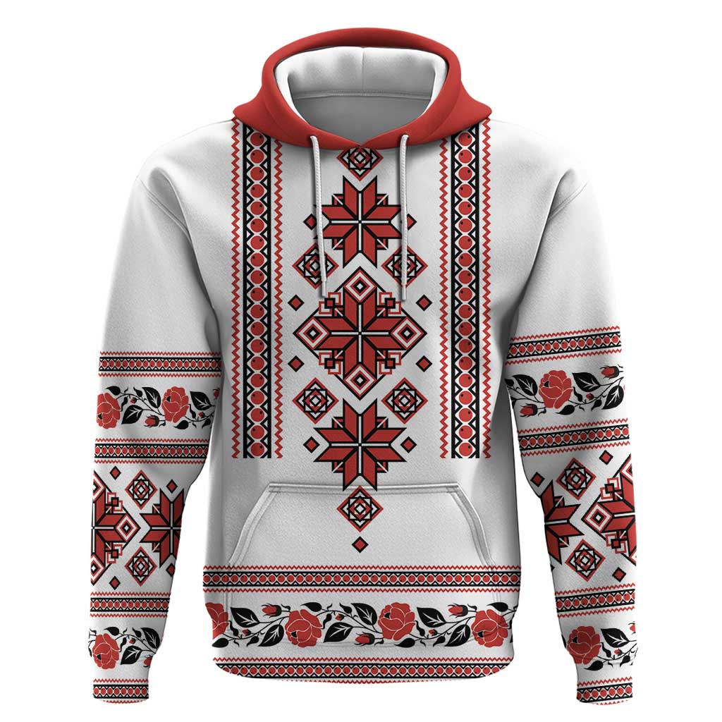 Ukraine Unity Day Hoodie The Trident With Folk Pattern LT18