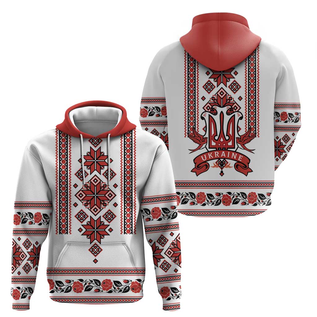 Ukraine Unity Day Hoodie The Trident With Folk Pattern LT18