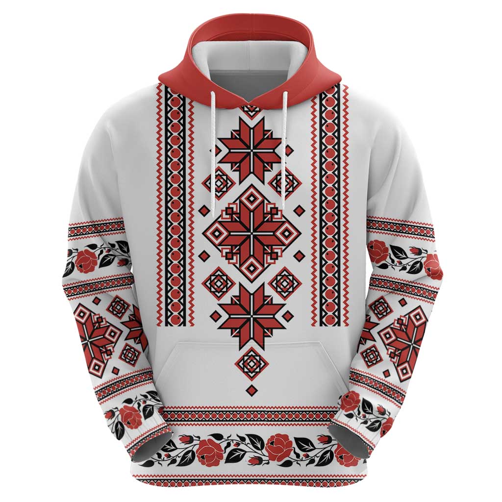 Ukraine Unity Day Hoodie The Trident With Folk Pattern LT18