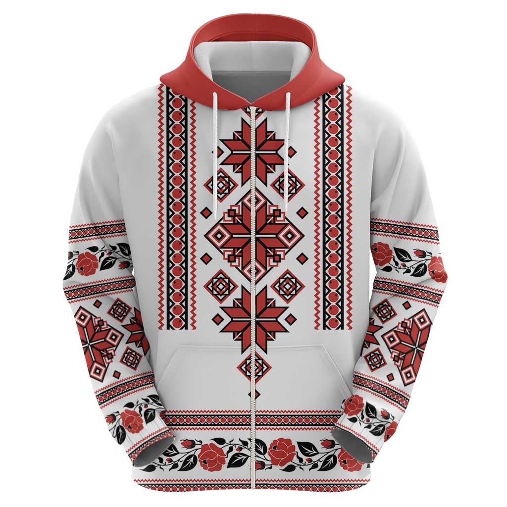Ukraine Unity Day Hoodie The Trident With Folk Pattern LT18