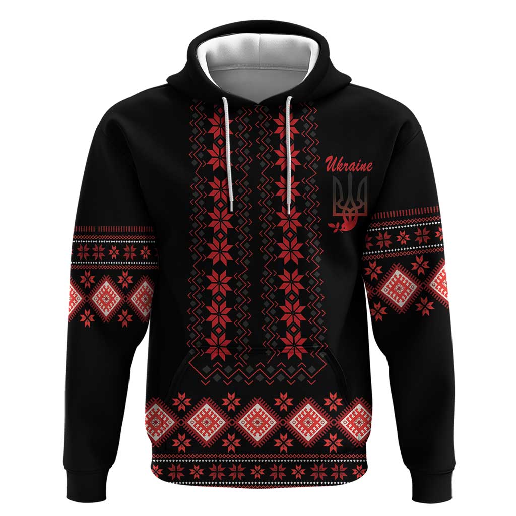 Red Ukraine Folk Patterns Hoodie LT18