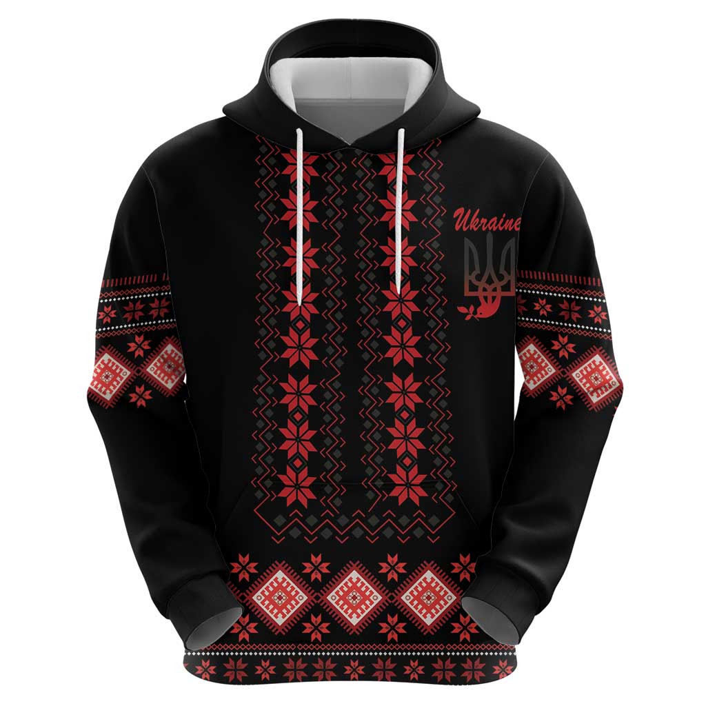 Red Ukraine Folk Patterns Hoodie LT18