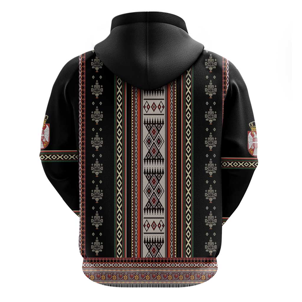 Serbia Folk Pattern Hoodie God of Justice LT18