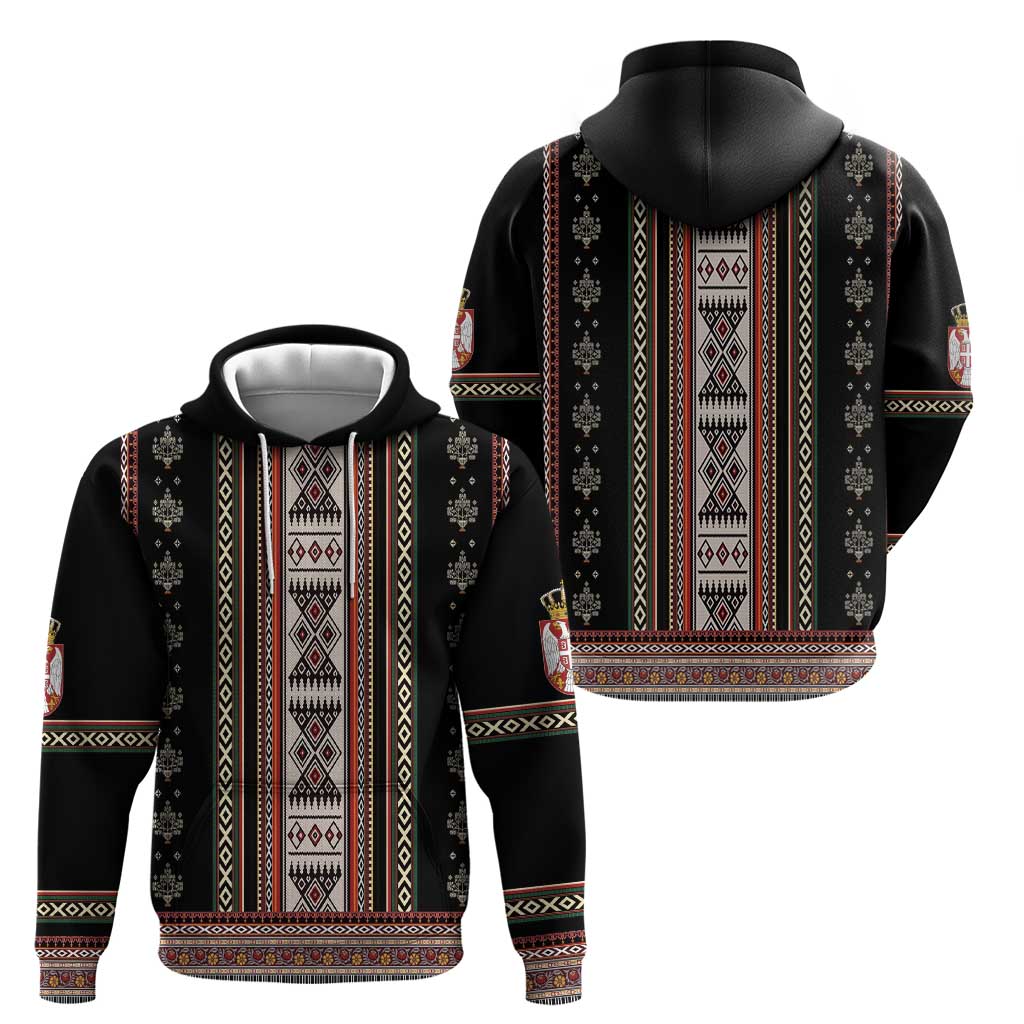 Serbia Folk Pattern Hoodie God of Justice LT18