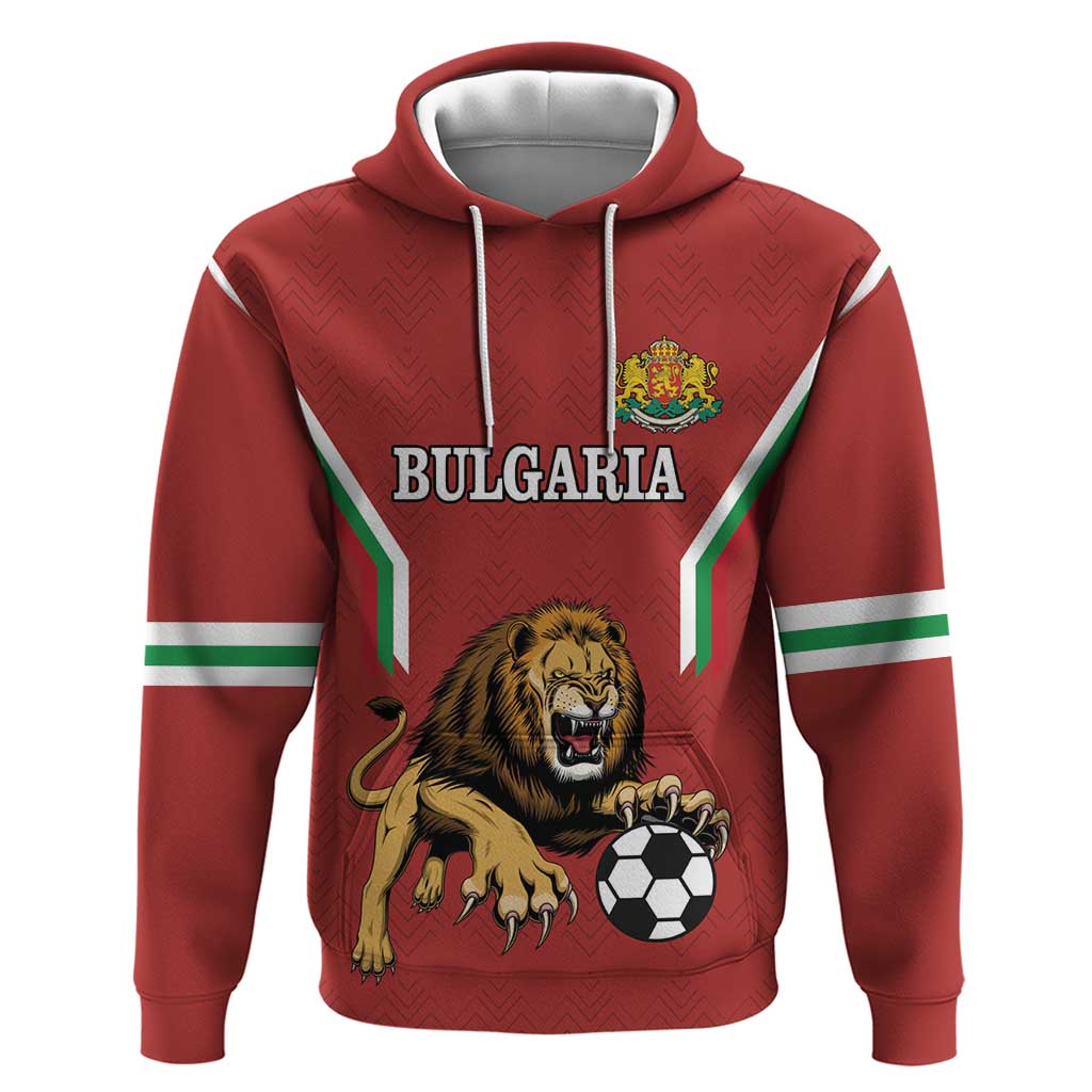 Custom Bulgaria Football Hoodie The Lions Come Champions Red Version LT18