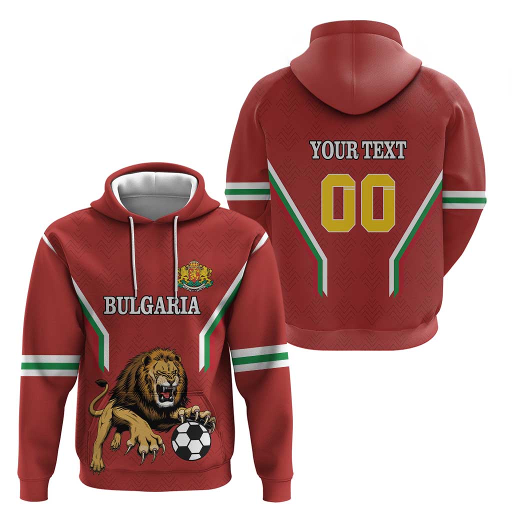 Custom Bulgaria Football Hoodie The Lions Come Champions Red Version LT18