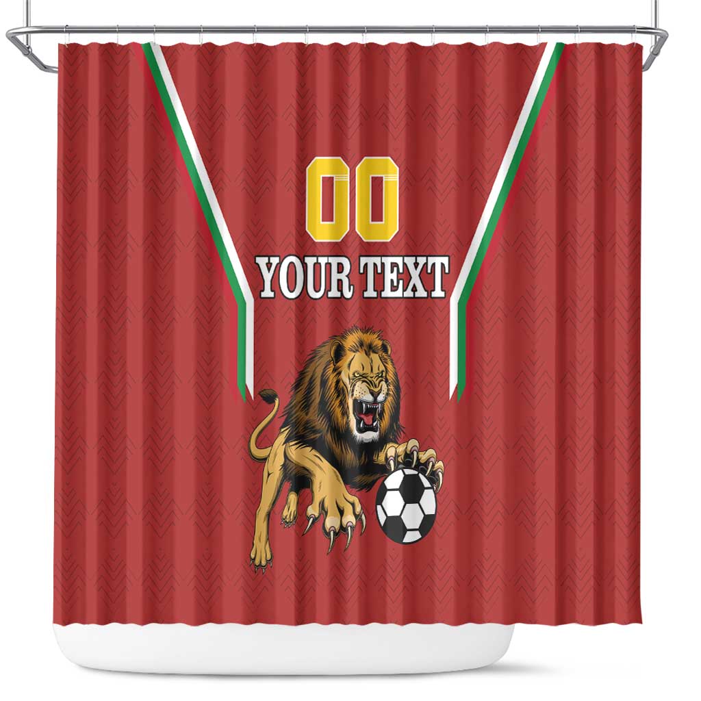 Custom Bulgaria Football Shower Curtain The Lions Come Champions Red Version LT18