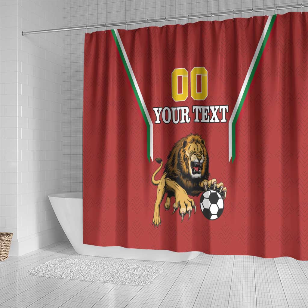 Custom Bulgaria Football Shower Curtain The Lions Come Champions Red Version LT18