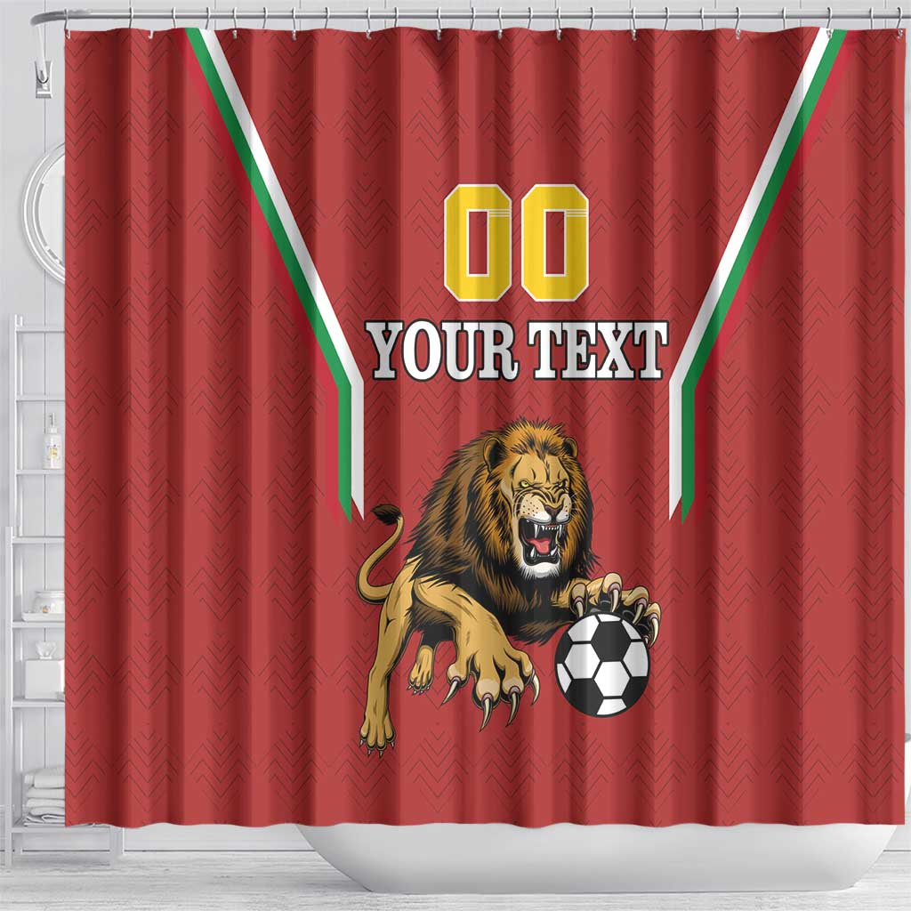 Custom Bulgaria Football Shower Curtain The Lions Come Champions Red Version LT18