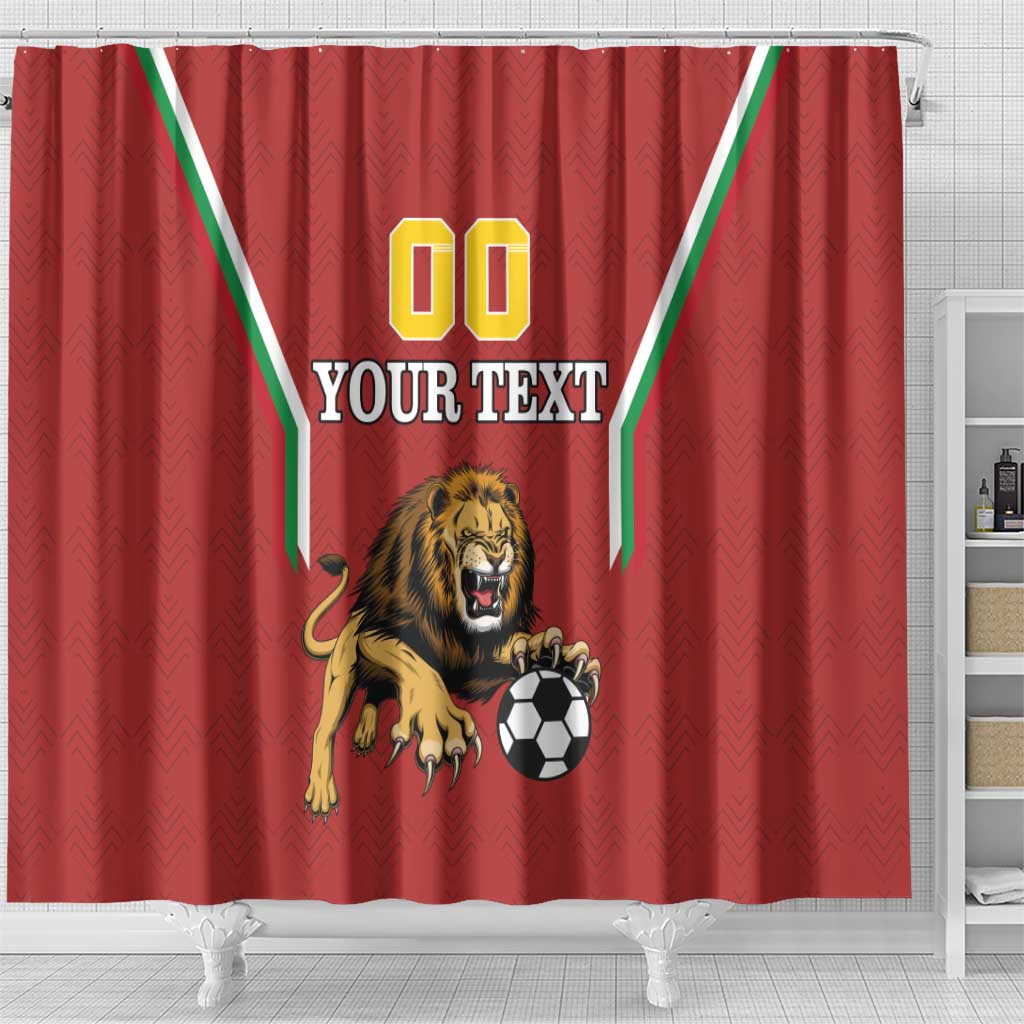 Custom Bulgaria Football Shower Curtain The Lions Come Champions Red Version LT18